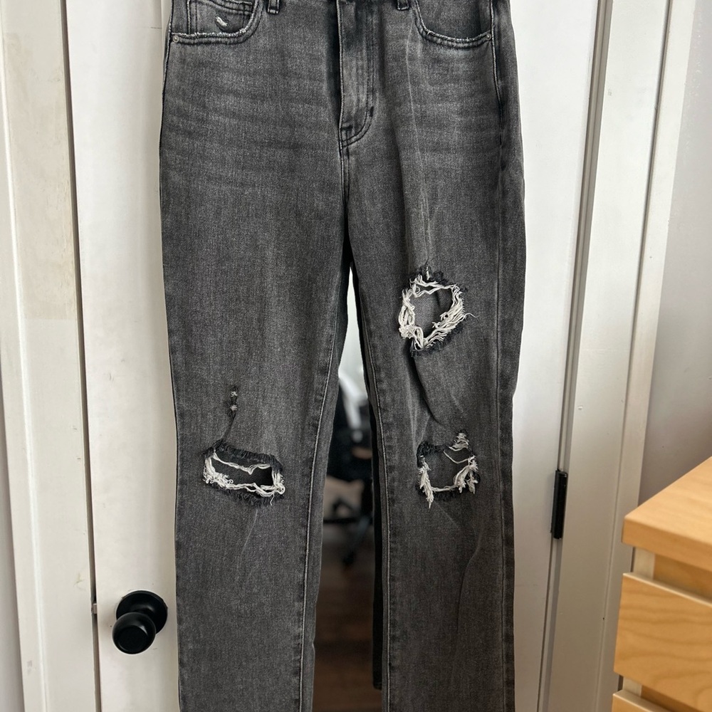 Pac Sun Distressed Gray Jeans